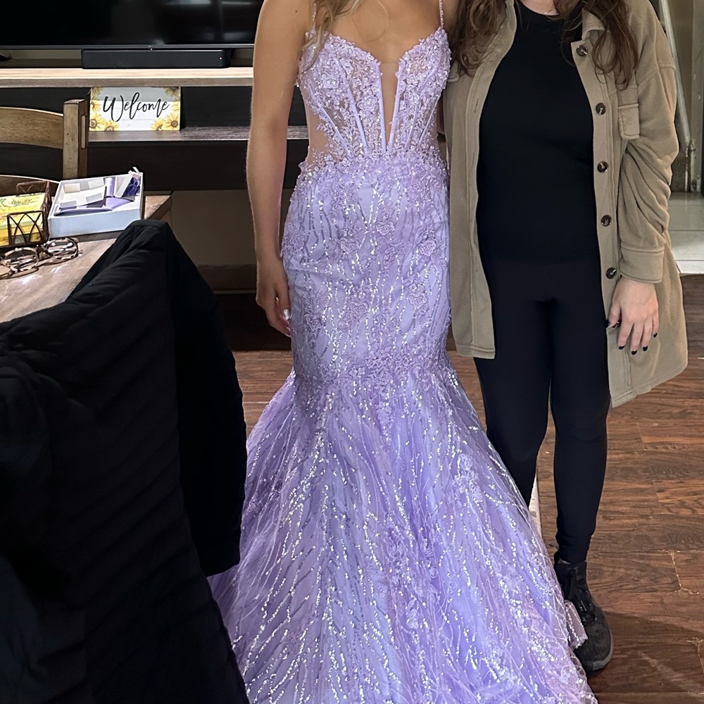 Sherri Hill Prom Dress. Color- Purple/Lavender Size-2